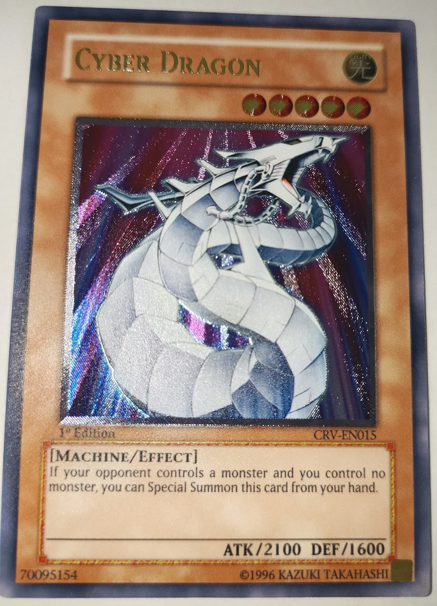 Yu-Gi-Oh Cyber Dragon TCG UTR CRV-EN015 Children's Hobby Toy Collectible Card(Not Original)
Yu-Gi-Oh Cyber Dragon TCG UTR CRV-EN015 Children's Hobby Toy Collectible Card(Not Original)