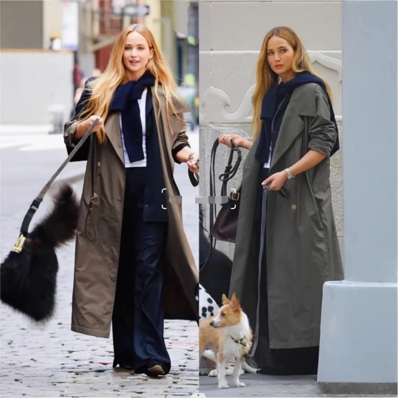 Женский Тренч из смеси шелка LUXURY в британском стиле, минималистичная ветровка средней длины, универсальная куртка на весну и осень 2023 г. 
Женский Тренч из смеси шелка LUXURY в британском стиле, минималистичная ветровка средней длины, универсальная куртка на весну и осень 2023 г.