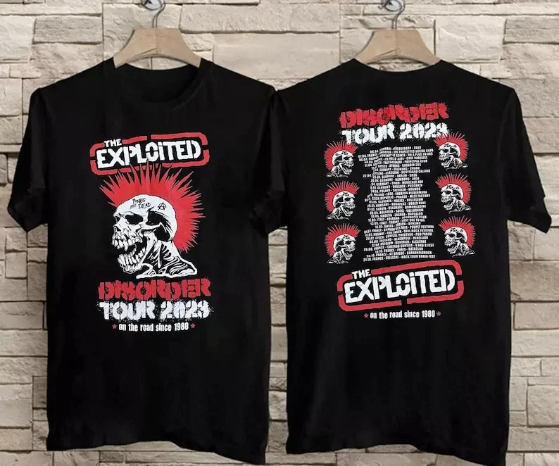 Футболка The Exploited Disorder Tour 2023, футболка The Exploited Band с принтом, хлопковая футболка с короткими рукавами и круглым вырезом
Футболка The Exploited Disorder Tour 2023, футболка The Exploited Band с принтом, хлопковая футболка с короткими рукавами и круглым вырезом