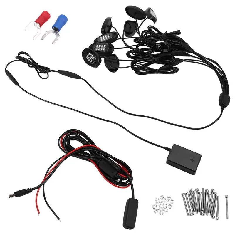 Car 8 Pods RGB LED Rock Lights Kit Underglow Multicolor Neon Light Pod With Bluetooth App Control For Truck ATV UTV SUV
Car 8 Pods RGB LED Rock Lights Kit Underglow Multicolor Neon Light Pod With Bluetooth App Control For Truck ATV UTV SUV
