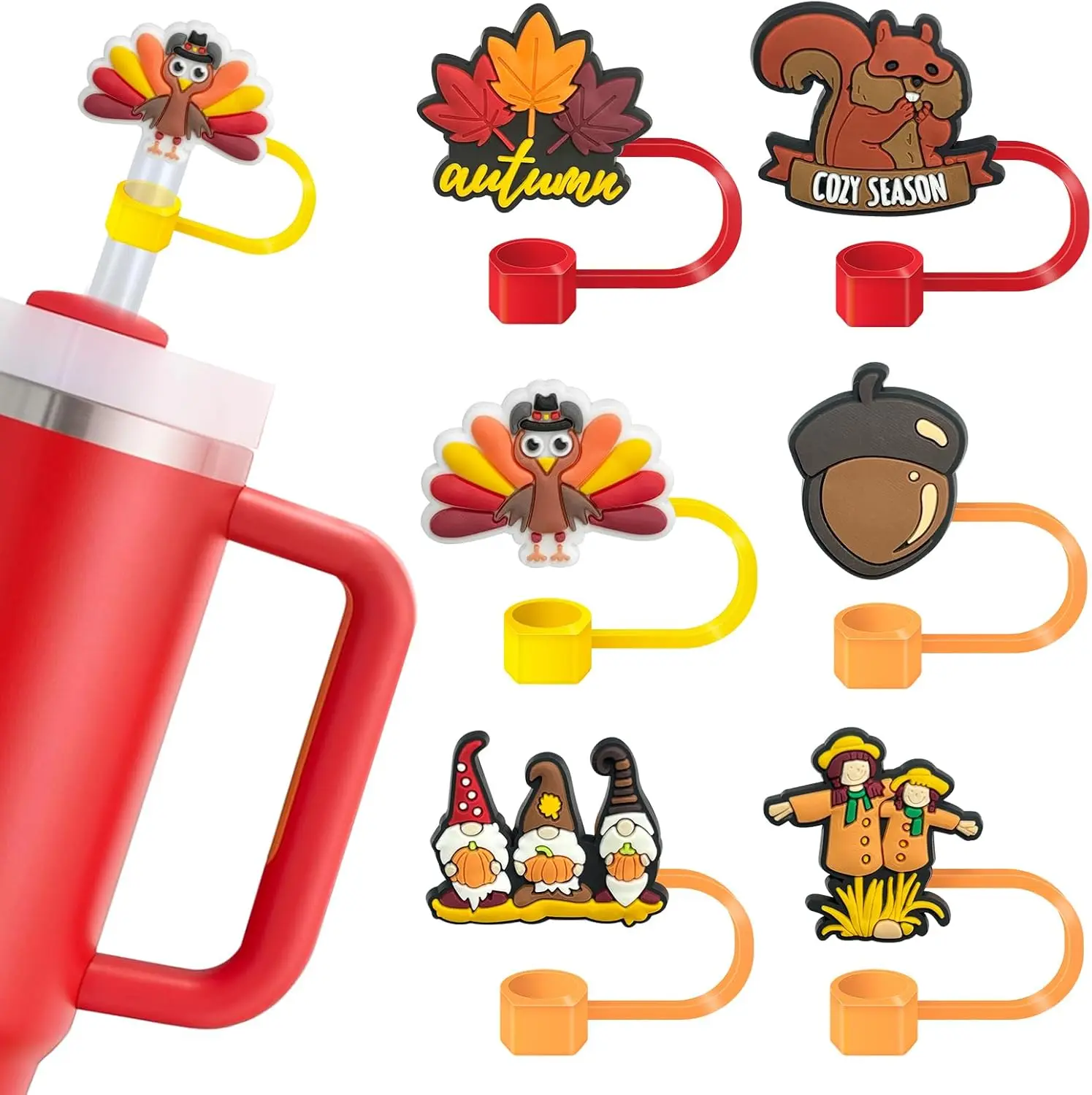6 Pack Thanksgiving Straw Cover Cap for Stanely Cups 40oz Fall Straw Topper for Tumbers Turkey Maples
6 Pack Thanksgiving Straw Cover Cap for Stanely Cups 40oz Fall Straw Topper for Tumbers Turkey Maples
