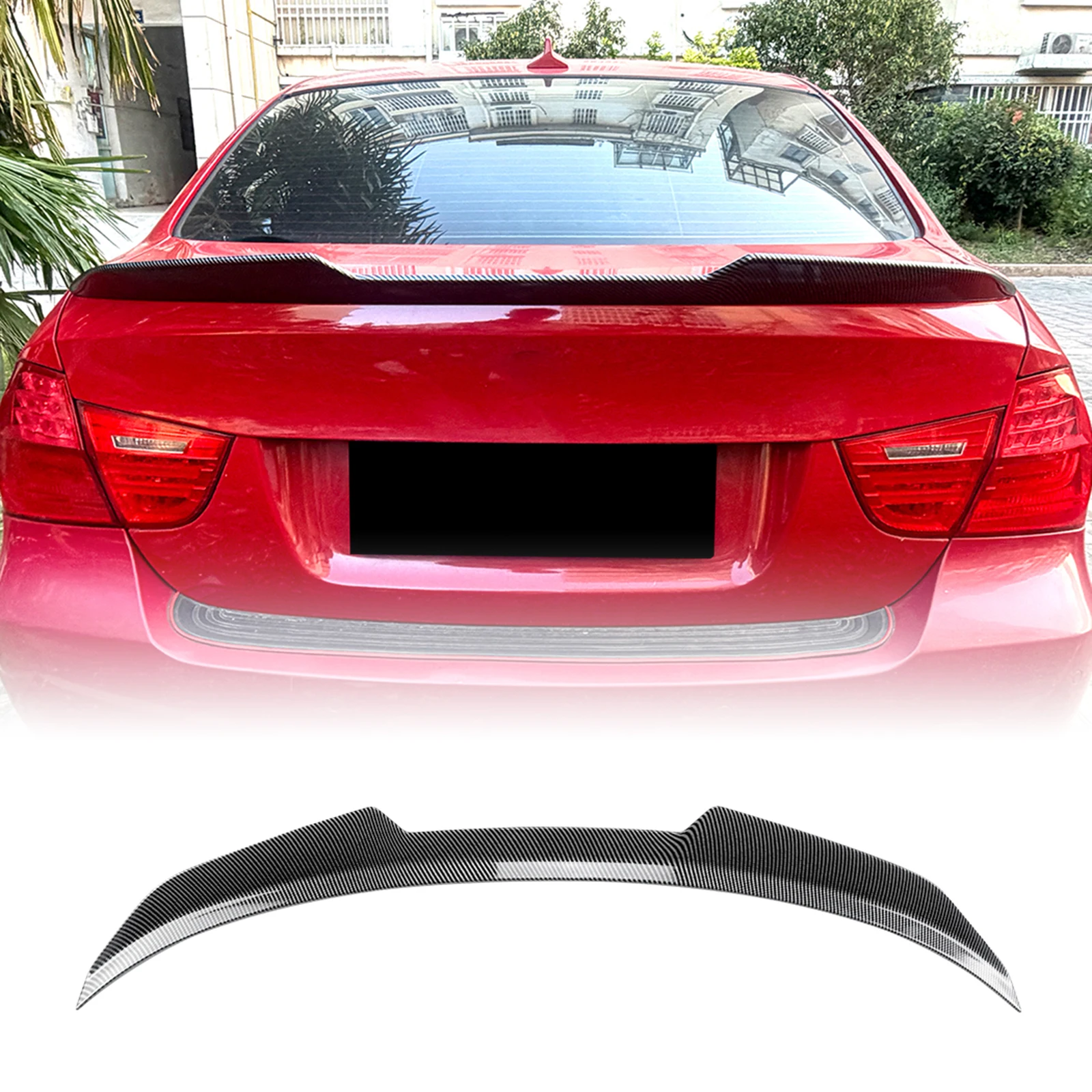 Carbon Fiber Look/Gloss Black Rear Trunk Lid Spoiler Wing Lip Splitter For BMW 3 Series E90 323i 325i 328i 335i Sedan 2005-2012
Carbon Fiber Look/Gloss Black Rear Trunk Lid Spoiler Wing Lip Splitter For BMW 3 Series E90 323i 325i 328i 335i Sedan 2005-2012