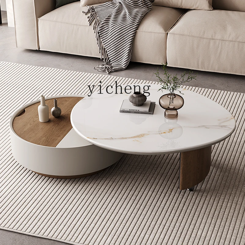 ZC rotating coffee table telescopic home living room round coffee table new child and mother coffee table combination
ZC rotating coffee table telescopic home living room round coffee table new child and mother coffee table combination