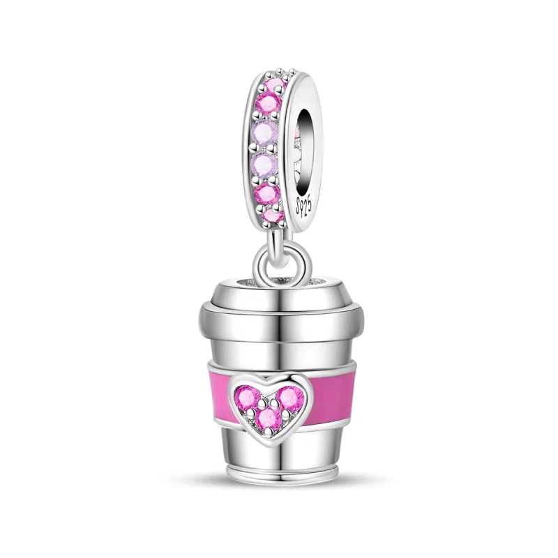 New 925 Sterling Silver Trendy Sweet Coffee Cup Charms Pendant Fit Original Bracelet DIY Women Daily Valentine Xmas Jewelry Gift
New 925 Sterling Silver Trendy Sweet Coffee Cup Charms Pendant Fit Original Bracelet DIY Women Daily Valentine Xmas Jewelry Gift