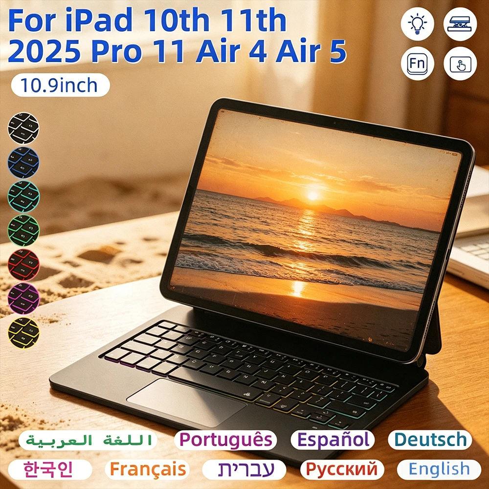 New Magic Keyboard with Touch Panel for iPad 10th for iPad Pro 11 12.9 13 Air 4 Air 5 Magnetic Tablet Case Smart Cover
New Magic Keyboard with Touch Panel for iPad 10th for iPad Pro 11 12.9 13 Air 4 Air 5 Magnetic Tablet Case Smart Cover