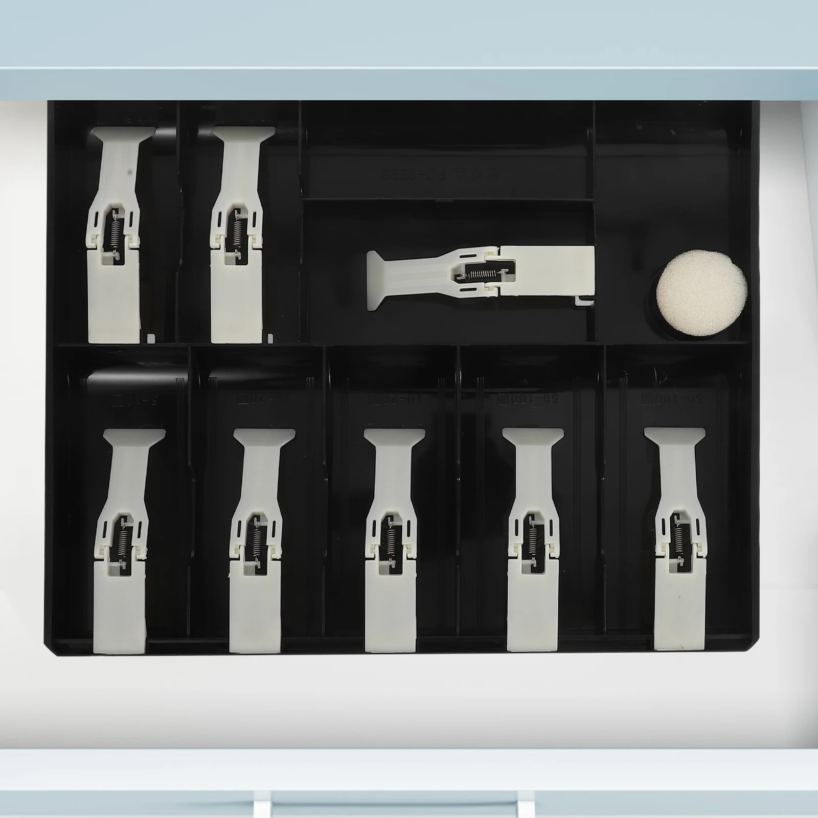 Cash Register Drawer 9 Compartments Money Organizer Tray Insert Holder with Clip Case
Cash Register Drawer 9 Compartments Money Organizer Tray Insert Holder with Clip Case