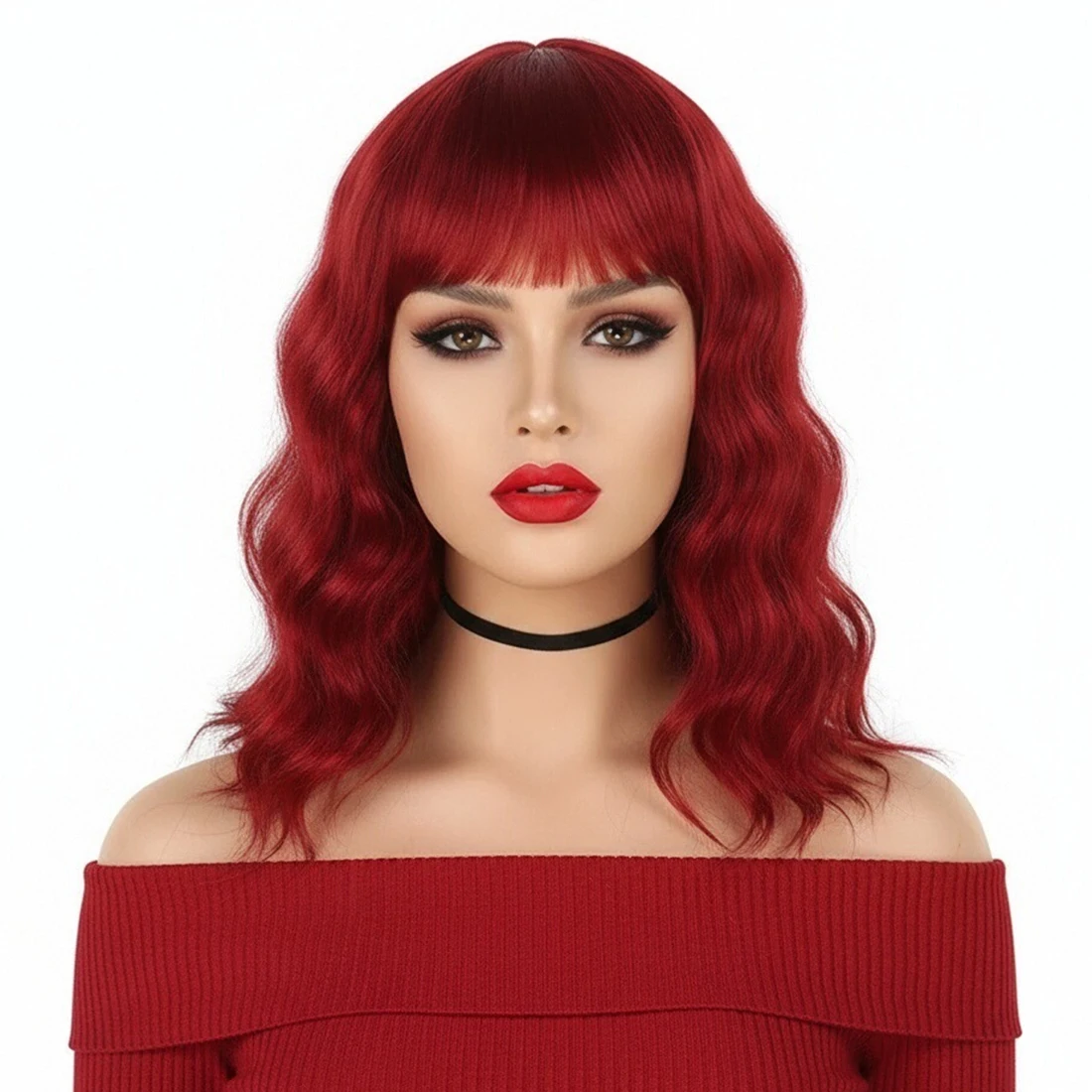 Short Curly Bob Synthetic Wigs with Bangs Red Water Wavy Cosplay Wig for Women Daily Party Heat Resistant Fake Hair
Short Curly Bob Synthetic Wigs with Bangs Red Water Wavy Cosplay Wig for Women Daily Party Heat Resistant Fake Hair