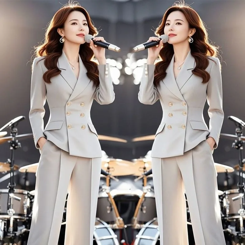 New Fashion Office Lady Women's Suit Autumn Elegant High End Lapel Long Sleeve Slim Blazer Jacket + Wide Leg Pants 2 Piece Set
New Fashion Office Lady Women's Suit Autumn Elegant High End Lapel Long Sleeve Slim Blazer Jacket + Wide Leg Pants 2 Piece Set