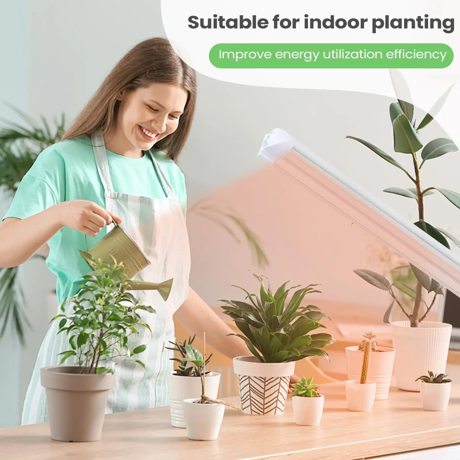 Grow Lights For Indoor Plants 2Ft Sunlight Plant LED Growing Light Energy Saving Gardening Accessories For Dark Room Hydroponic
Grow Lights For Indoor Plants 2Ft Sunlight Plant LED Growing Light Energy Saving Gardening Accessories For Dark Room Hydroponic