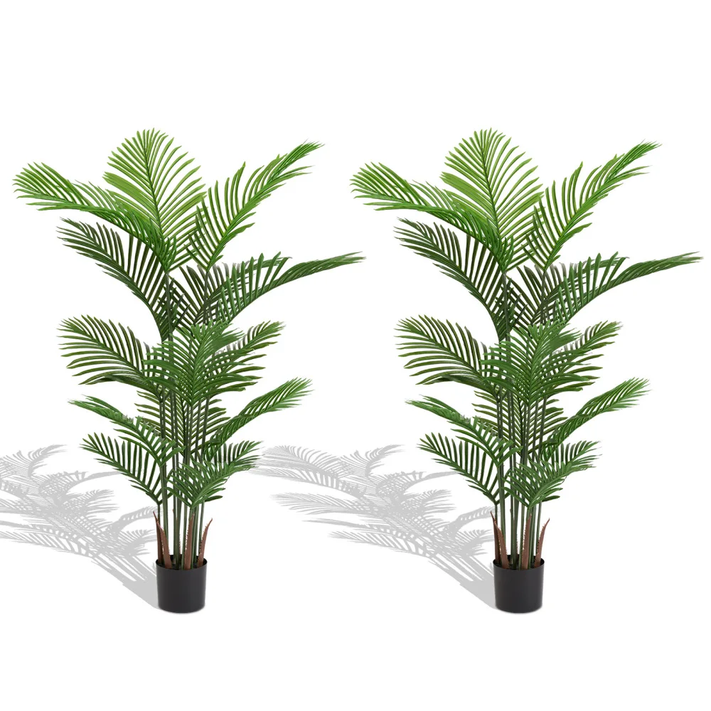 5.2ft Artificial Areca Palm Plant, Faux Tropical Dypsis Lutescens Tree in Pot for Indoor or Outdoor Home, Office 2pcs/set
5.2ft Artificial Areca Palm Plant, Faux Tropical Dypsis Lutescens Tree in Pot for Indoor or Outdoor Home, Office 2pcs/set