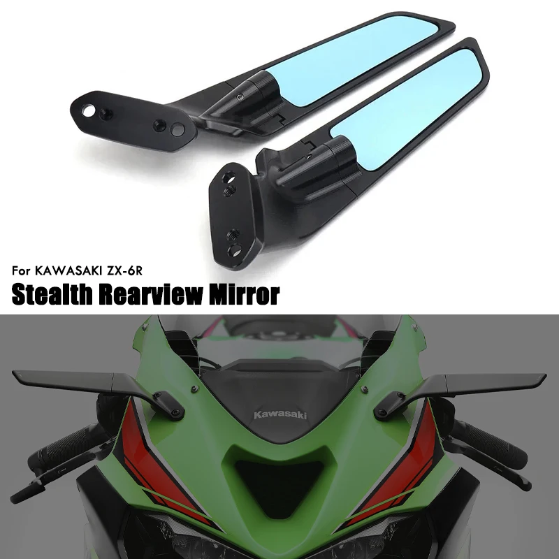 For KAWASAKI Ninja 636 ZX-636 ZX6R ZX-6R 2019-2026 Adjustable Rotating Reversing Side Mirror Stealth Rearview Mirrors Wind Wing
For KAWASAKI Ninja 636 ZX-636 ZX6R ZX-6R 2019-2026 Adjustable Rotating Reversing Side Mirror Stealth Rearview Mirrors Wind Wing