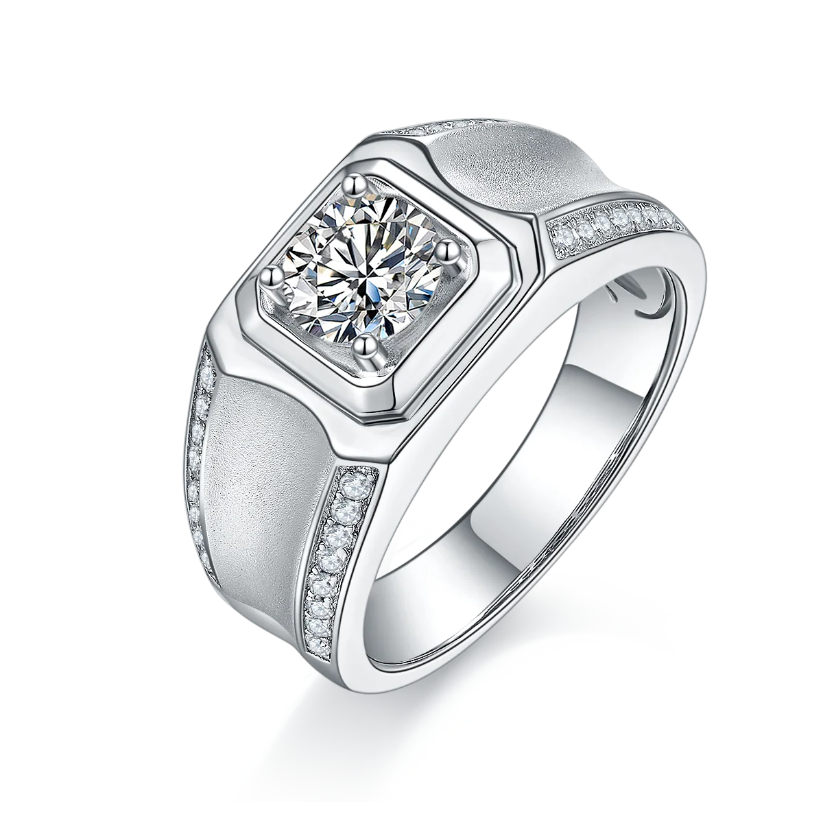 HanYu D Color Round Moissanite Ring For Men Classic Design 925 Sterling Silver Plated White Gold 1Ct Moissanite Diamond Man Ring
HanYu D Color Round Moissanite Ring For Men Classic Design 925 Sterling Silver Plated White Gold 1Ct Moissanite Diamond Man Ring