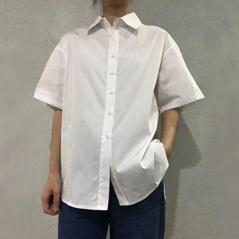 Commuter 100% Cotton Loose Short-Sleeved Shirt Summer New Korean Ladies Lapel Buttons Mid-Length Unisex Shirts Casual Cardigan
Commuter 100% Cotton Loose Short-Sleeved Shirt Summer New Korean Ladies Lapel Buttons Mid-Length Unisex Shirts Casual Cardigan