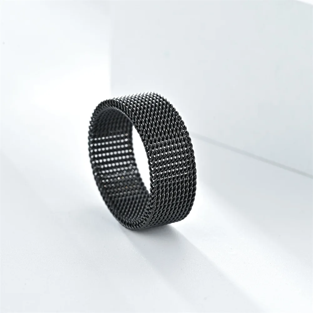 Hot Selling Stainless Steel 8MM Grid Mesh Ring Woman For Men High Quality Simple Jewelry Party Gifts Wholesale Size 6-13
Hot Selling Stainless Steel 8MM Grid Mesh Ring Woman For Men High Quality Simple Jewelry Party Gifts Wholesale Size 6-13