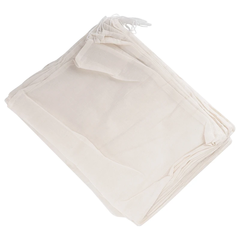 Большие муслиновые пакеты, 20 шт., хлопковые пакеты на шнурке, пакетики для заваривания чая (8 х 12 дюймов) 
Большие муслиновые пакеты, 20 шт., хлопковые пакеты на шнурке, пакетики для заваривания чая (8 х 12 дюймов)