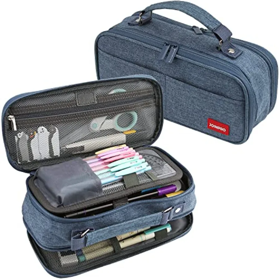 Large Capacity Pencil Case, 4 Compartment Pen Pouch Organizer with Double Zipper, Storage Bag for School, Office, Teen Girl Boy
Large Capacity Pencil Case, 4 Compartment Pen Pouch Organizer with Double Zipper, Storage Bag for School, Office, Teen Girl Boy
