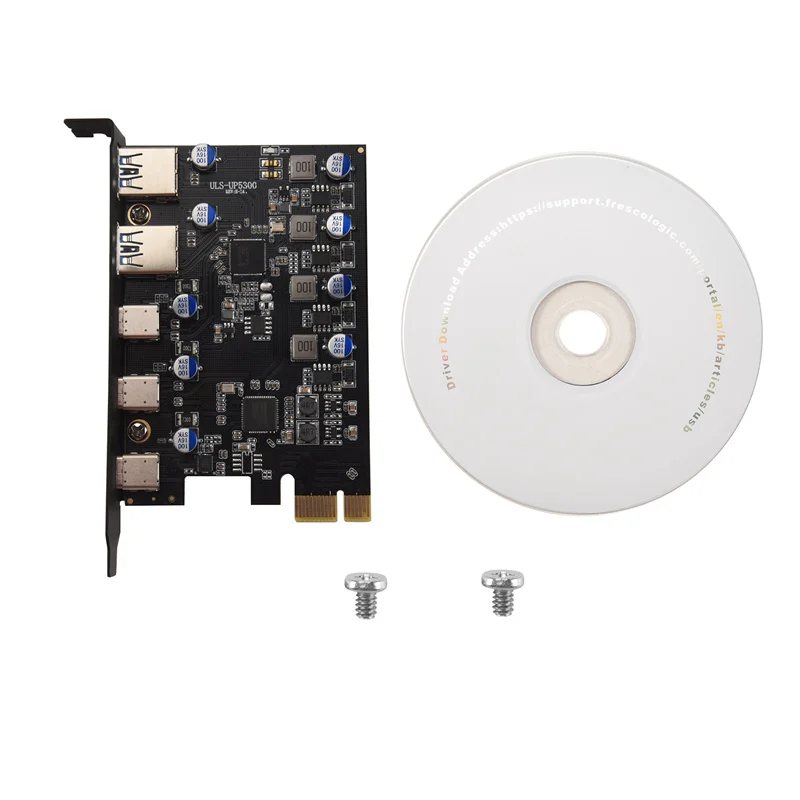 Карта расширения AF91-Pcie на 5 портов (3X USB C, 2X USB 3.0-A) Карта расширения PCI Express для Windows 10/8/7 и MAC OS 10.8.2
Карта расширения AF91-Pcie на 5 портов (3X USB C, 2X USB 3.0-A) Карта расширения PCI Express для Windows 10/8/7 и MAC OS 10.8.2
