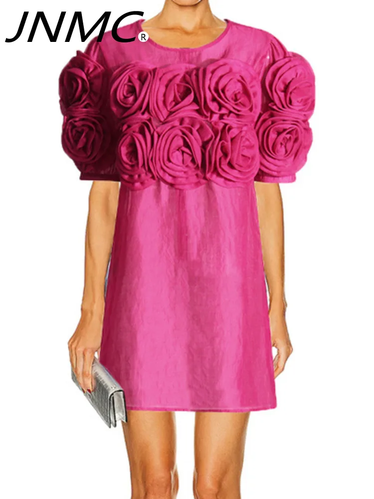 JNMC Women's French Retro 2021 Summer New Crew-neck Three-dimensional Flower Mosaic Solid Color Gauze Perspective Dress
JNMC Women's French Retro 2021 Summer New Crew-neck Three-dimensional Flower Mosaic Solid Color Gauze Perspective Dress
