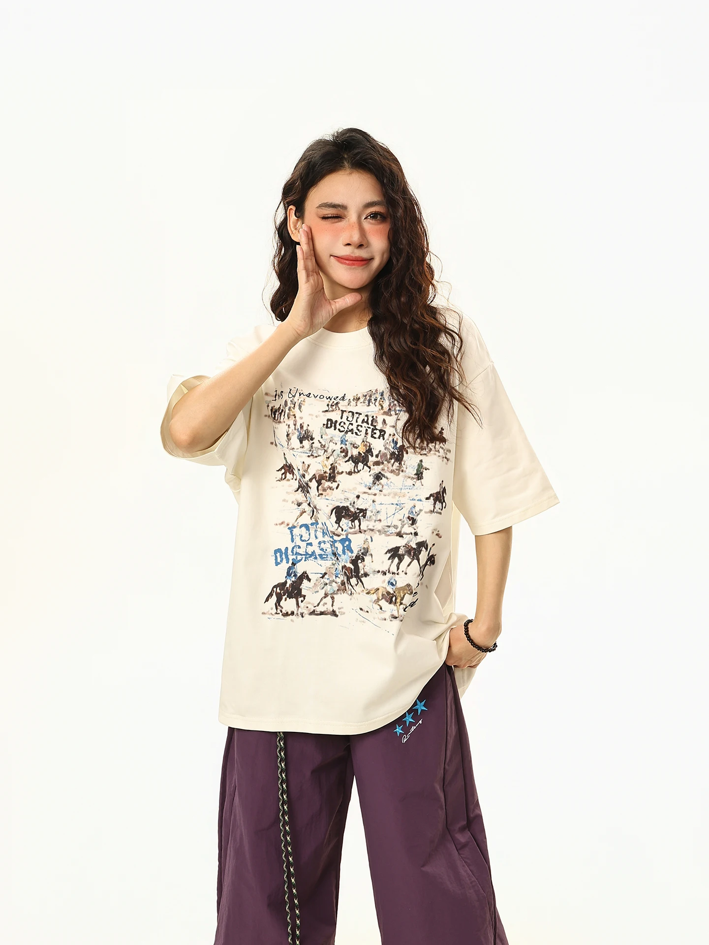 Женская футболка Boeax в американском ретро-стиле с принтом, круглым вырезом и коротким рукавом, летний дизайн, свободный крой, дышащая, удобная, повседневная.
Женская футболка Boeax в американском ретро-стиле с принтом, круглым вырезом и коротким рукавом, летний дизайн, свободный крой, дышащая, удобная, повседневная.