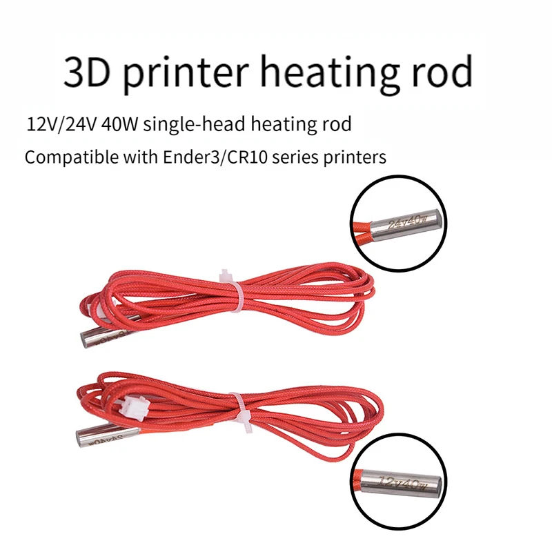 Нагревательный стержень 12 В/24 В, 40 Вт с терминалом XH2.54 для аксессуаров для 3D-принтеров
Нагревательный стержень 12 В/24 В, 40 Вт с терминалом XH2.54 для аксессуаров для 3D-принтеров