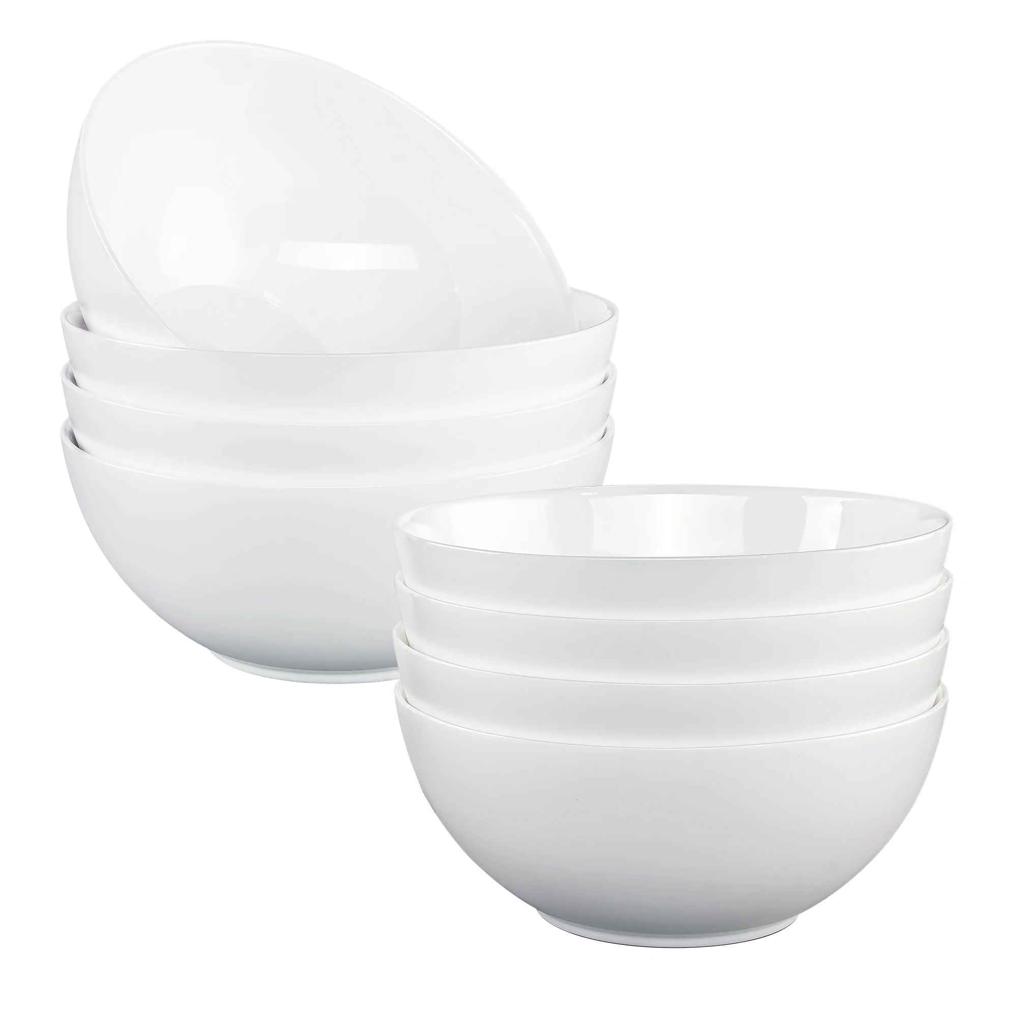 8-Piece 7-inch Unbreakable White Jade Glass Bowl Set, Microwave/Oven/Dishwasher Safe, Freezer-to-Oven
8-Piece 7-inch Unbreakable White Jade Glass Bowl Set, Microwave/Oven/Dishwasher Safe, Freezer-to-Oven