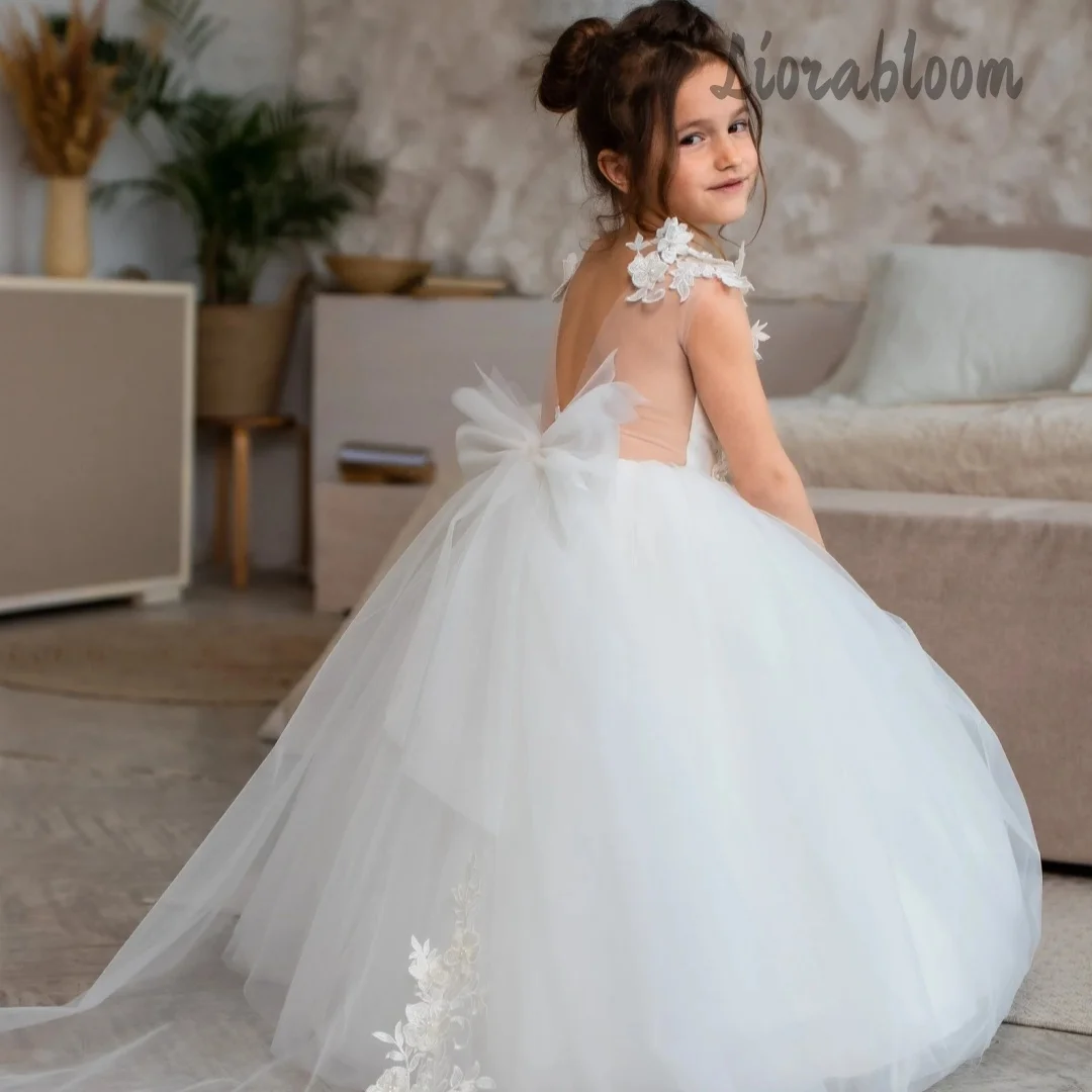 Custom-Made Girls White Tulle Wedding Flower Girl Dress with Big Bow Back Long Train Wedding Party Attire Dress свадебное платье
Custom-Made Girls White Tulle Wedding Flower Girl Dress with Big Bow Back Long Train Wedding Party Attire Dress свадебное платье