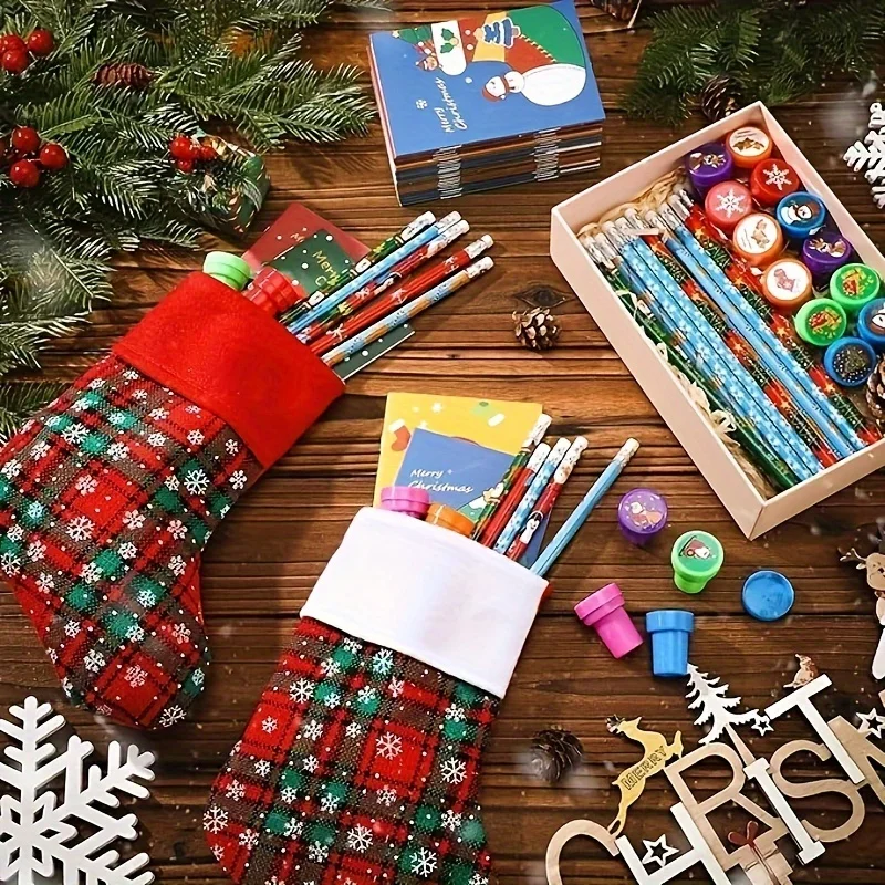 96 Pieces Christmas Gifts Includes Christmas Mini Stockings Christmas Pencils With Erasers Christmas Mini Notebook Christmas Sta
96 Pieces Christmas Gifts Includes Christmas Mini Stockings Christmas Pencils With Erasers Christmas Mini Notebook Christmas Sta