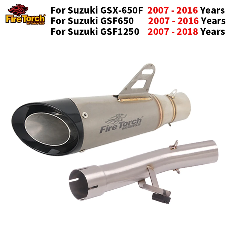 Slip on For SUZUKI GSF650 GSX650F 2007-2016 GSF 1250 2007-2018 Exhaust Set Stainless steel Motorcycle Muffler Pipe Silencer
Slip on For SUZUKI GSF650 GSX650F 2007-2016 GSF 1250 2007-2018 Exhaust Set Stainless steel Motorcycle Muffler Pipe Silencer