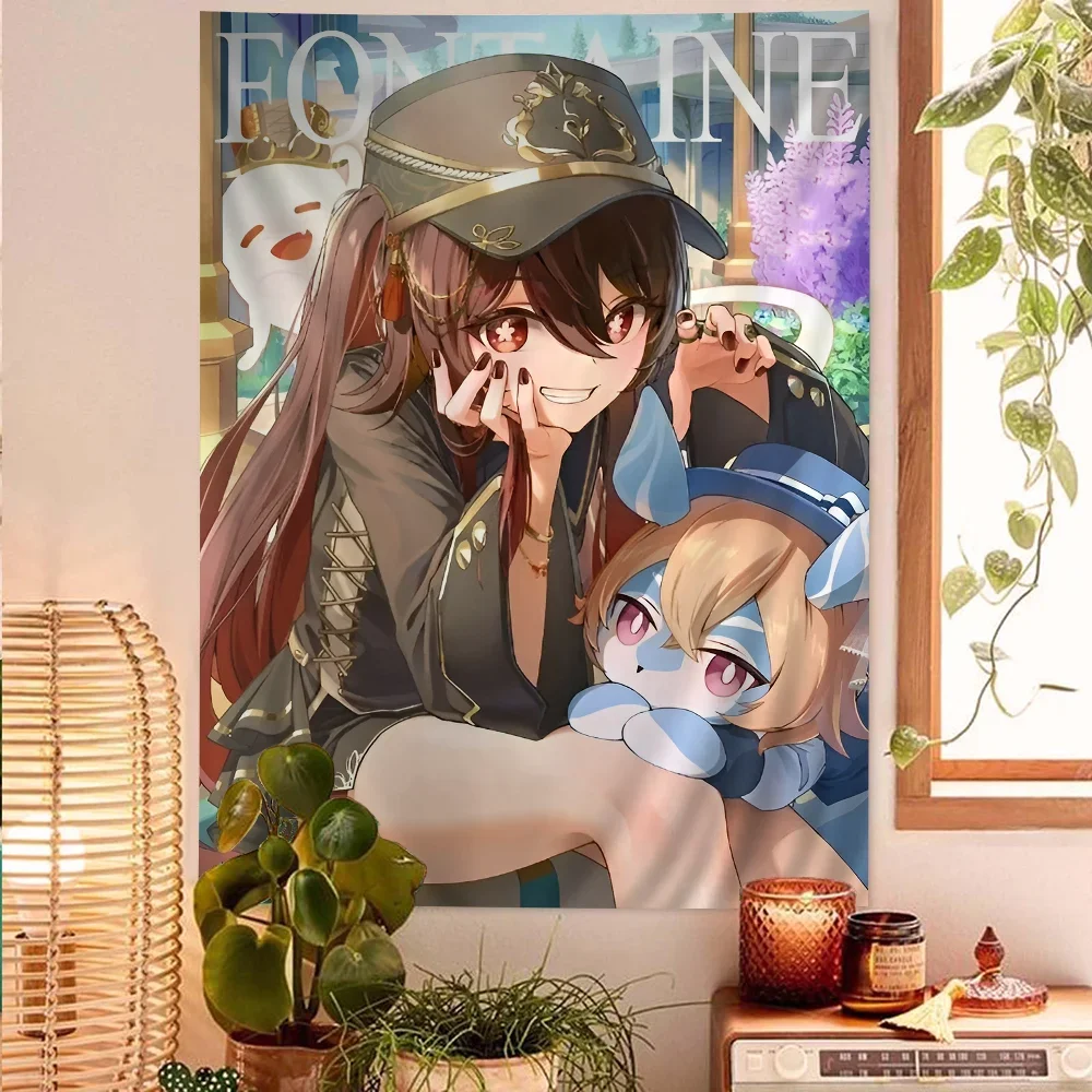 Anime Genshin Impact Hu Tao DIY Wall Tapestry Hanging Tarot Hippie Wall Rugs Dorm INS Home Decor
Anime Genshin Impact Hu Tao DIY Wall Tapestry Hanging Tarot Hippie Wall Rugs Dorm INS Home Decor