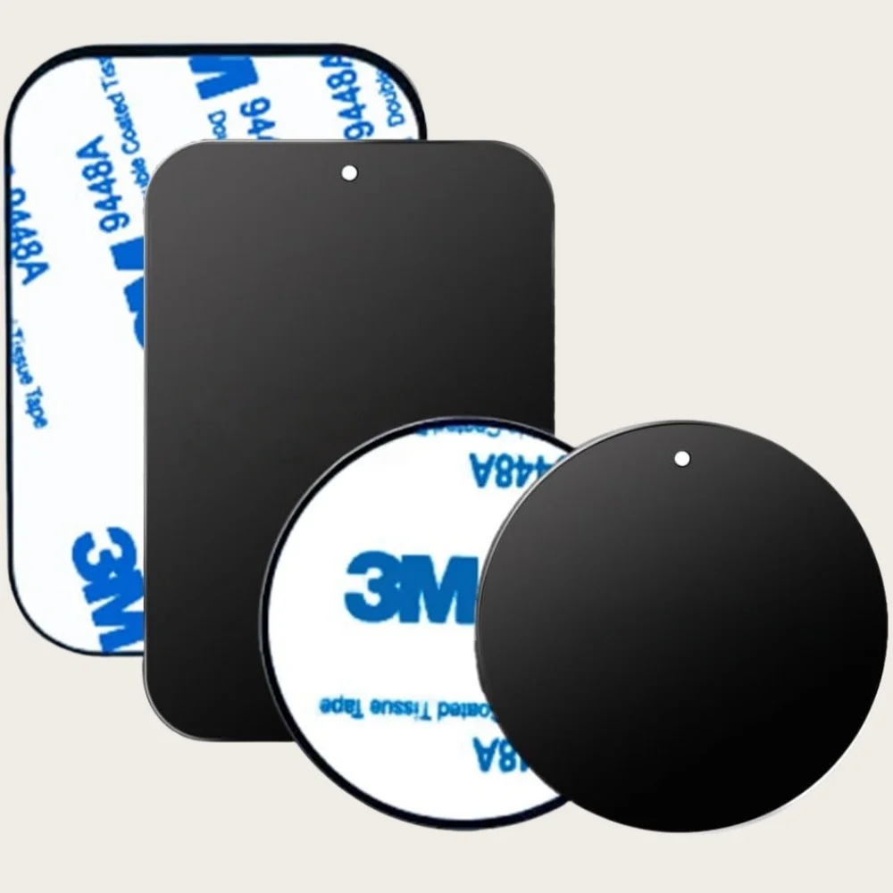 Magnetic Phone Mount Metal Plate Kit - 4 Pack Ultra Thin Stickers with Strong Adhesive for Car Phone Holder
Magnetic Phone Mount Metal Plate Kit - 4 Pack Ultra Thin Stickers with Strong Adhesive for Car Phone Holder