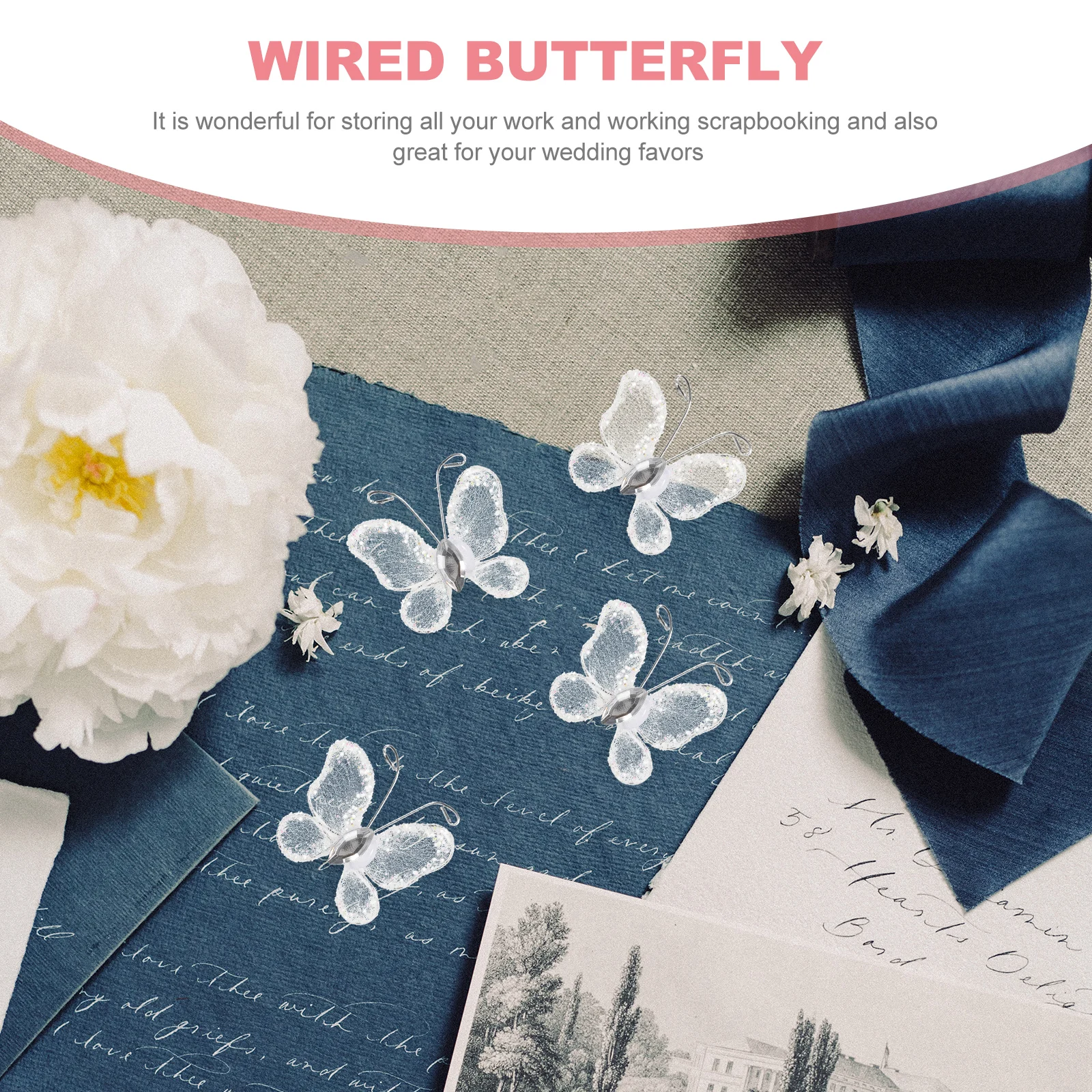 50pcs Mesh Wired Butterflies Decoration White Glitter Wedding Favors Craft Supplies DIY Sewing Materials 3x3cm Size
50pcs Mesh Wired Butterflies Decoration White Glitter Wedding Favors Craft Supplies DIY Sewing Materials 3x3cm Size