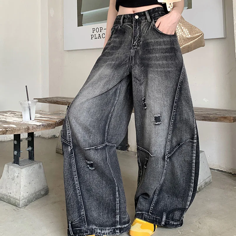 Women's High Waist Distressed Wide Leg Jeans 2026 Fall Y2K New Washed Gradient Oversized Baggy Denim Pants Streetwear Commute
Women's High Waist Distressed Wide Leg Jeans 2026 Fall Y2K New Washed Gradient Oversized Baggy Denim Pants Streetwear Commute