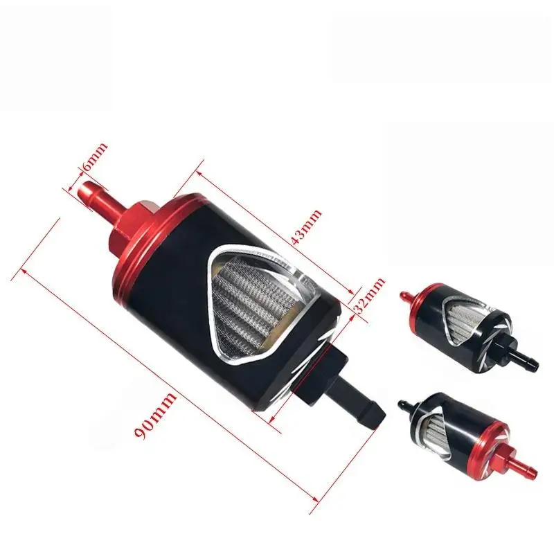 1Pcs Stainless Steel Core Glass Perspective Alloy Motor Oil Filter Motorcycle Universal 1/4" 6mm Fuel Filter
1Pcs Stainless Steel Core Glass Perspective Alloy Motor Oil Filter Motorcycle Universal 1/4" 6mm Fuel Filter