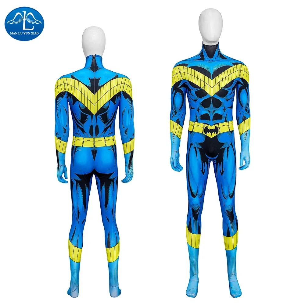 Manluyunxiao Movie New Titans Nightwing Blue Yellow Cosplay Costume Carnival Halloween Cosplay Grayson Jumpsuit Superhero Robin
Manluyunxiao Movie New Titans Nightwing Blue Yellow Cosplay Costume Carnival Halloween Cosplay Grayson Jumpsuit Superhero Robin