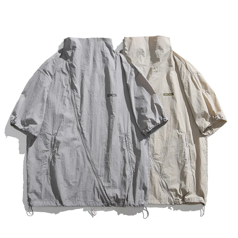 Men Summer Loose Causal Short Sleeve Outdoor Quick Dry Zipper Shirts Cityboy Gril Streetwear Cargo Shirts Women Blouse
Men Summer Loose Causal Short Sleeve Outdoor Quick Dry Zipper Shirts Cityboy Gril Streetwear Cargo Shirts Women Blouse
