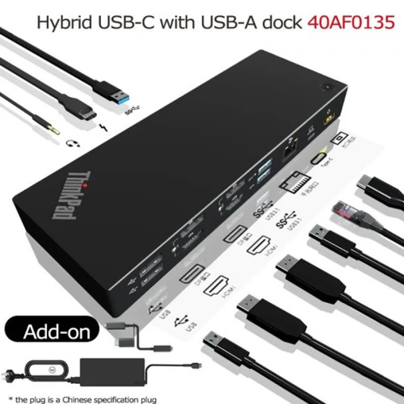 Док-станция f for Thinkpad Hybrid USB-C с USB-A, 40AF0135, UHD 4K, DP, HDMI, 10 Гбит/с, 03X7469
Док-станция f for Thinkpad Hybrid USB-C с USB-A, 40AF0135, UHD 4K, DP, HDMI, 10 Гбит/с, 03X7469