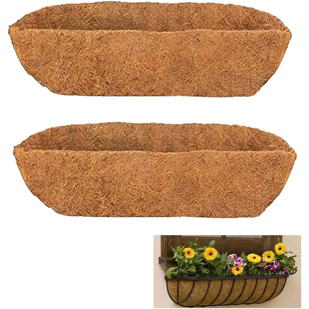 2pcs 30 inch Trough Coco Liners for Window Box, Wall Planter Replacement
2pcs 30 inch Trough Coco Liners for Window Box, Wall Planter Replacement