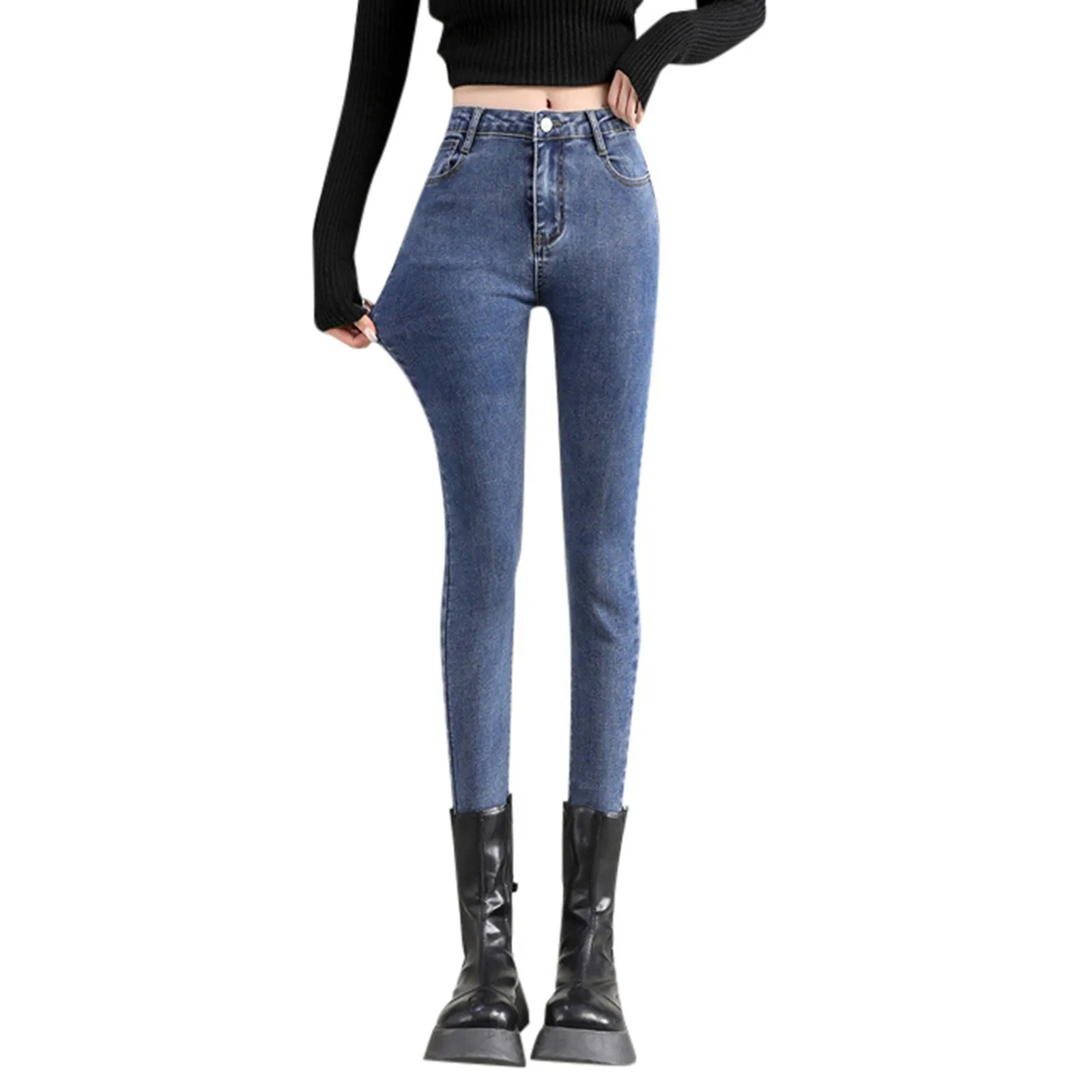 American Retro Style High Waist Women's Denim Pants Slim Fit Stretch Skinny Jeans With Small Feet Ripped Jean Pants for Women
American Retro Style High Waist Women's Denim Pants Slim Fit Stretch Skinny Jeans With Small Feet Ripped Jean Pants for Women
