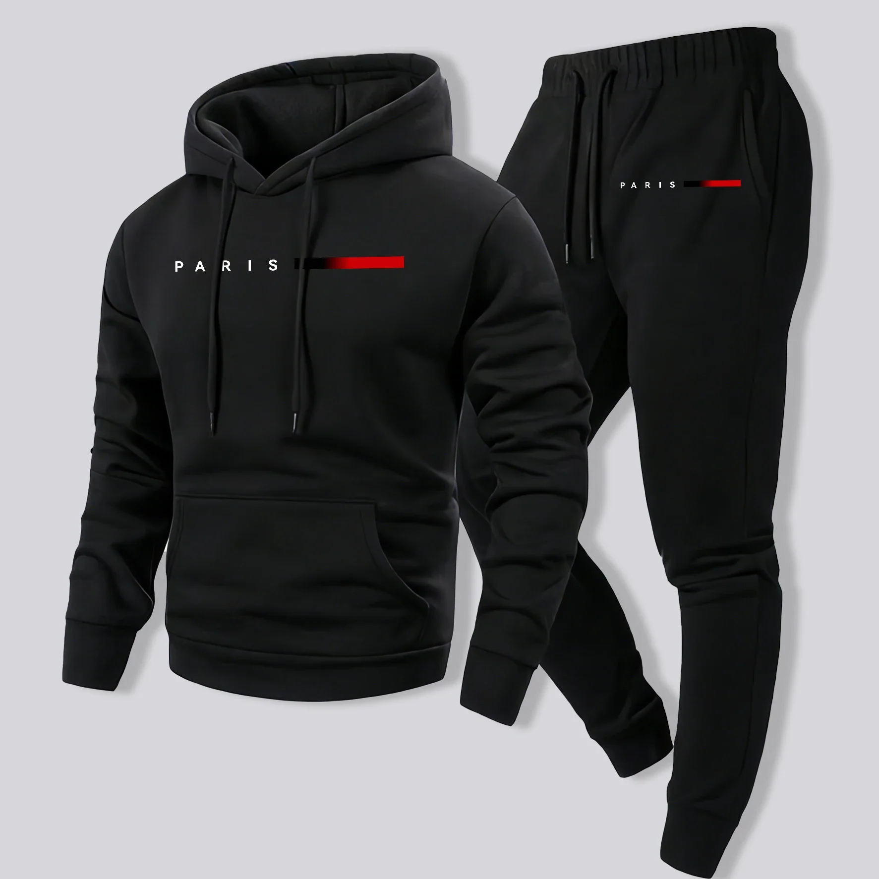 Ensemble sweat-shirt et pantalon en molleton doux pour homme, imprimé lettres créatives Paris, collection automne-hiver, style
Ensemble sweat-shirt et pantalon en molleton doux pour homme, imprimé lettres créatives Paris, collection automne-hiver, style