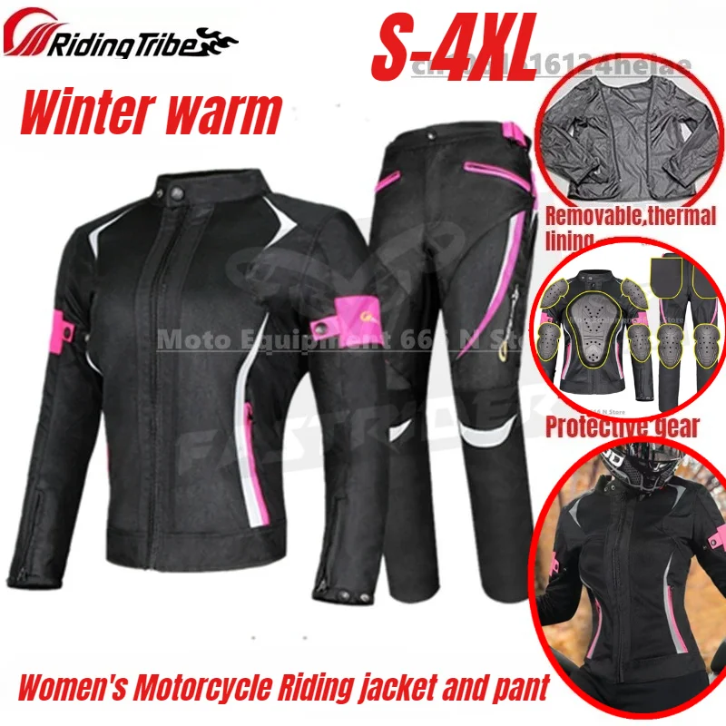 Cycling Tribe Winter Women's Motorcycle Riding Suits Waterproof warm Motorcycle Clothing with Full Set of Protective Equipment
Cycling Tribe Winter Women's Motorcycle Riding Suits Waterproof warm Motorcycle Clothing with Full Set of Protective Equipment