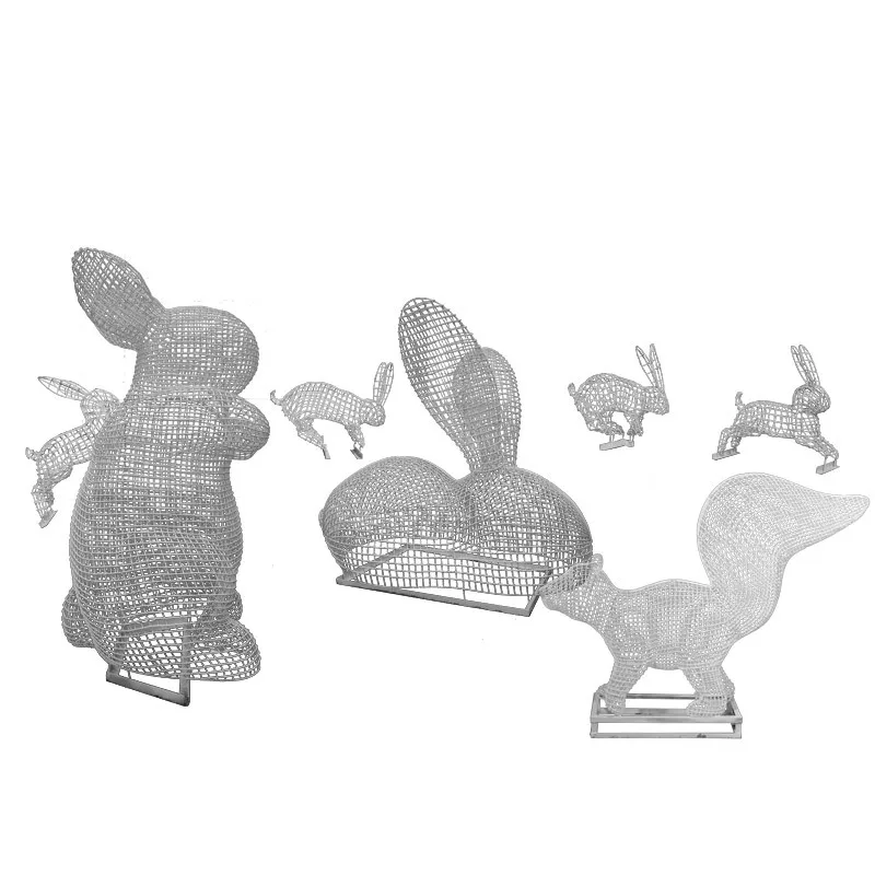 Wrought iron hollow rabbit ornament outdoor public garden landscape
Wrought iron hollow rabbit ornament outdoor public garden landscape