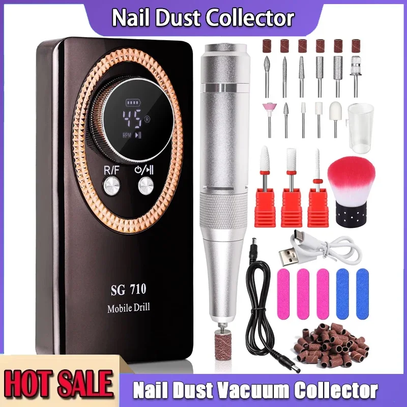 45000RPM Nail Drill Machine Manicure Rechargeable Cutter With LCD Display Portable Electric Nail File Nail Drills for Acrylic
45000RPM Nail Drill Machine Manicure Rechargeable Cutter With LCD Display Portable Electric Nail File Nail Drills for Acrylic