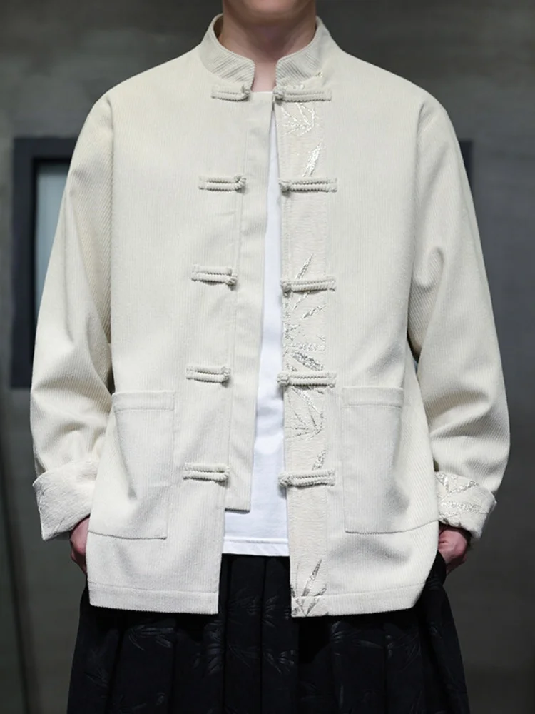Corduroy Jaet Men's Spring New Sle Retro Patchwork Color Tang Costume New Chinese Sle Button Flip Sve Hanfu Jaet
Corduroy Jaet Men's Spring New Sle Retro Patchwork Color Tang Costume New Chinese Sle Button Flip Sve Hanfu Jaet