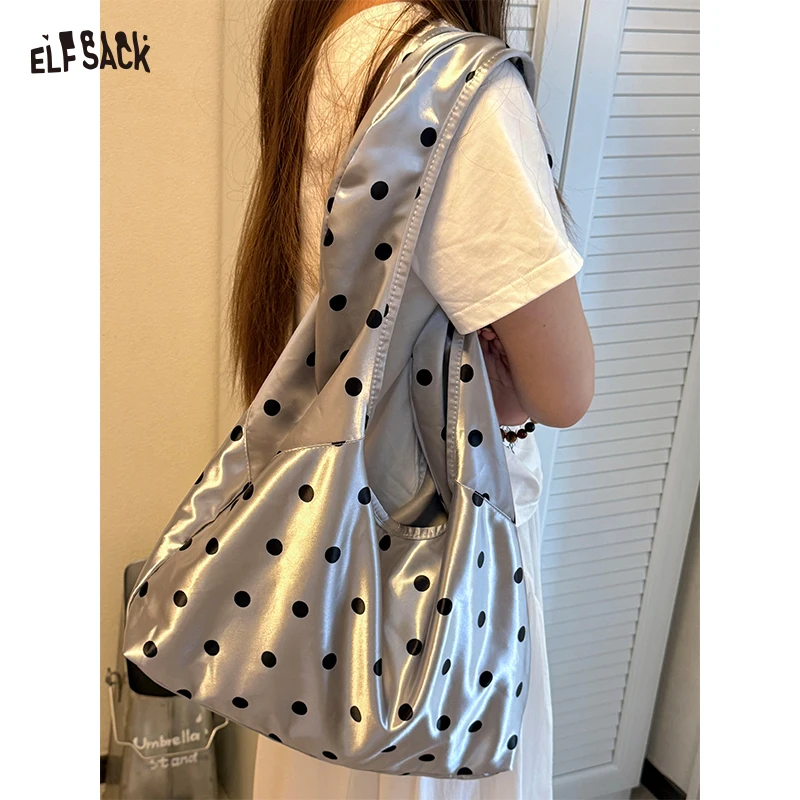 ELFSACK Women's Polka Dot Satin Tote Bag, Large Capacity Hobo Shoulder Bag with Soft Shiny Fabric for Daily Use
ELFSACK Women's Polka Dot Satin Tote Bag, Large Capacity Hobo Shoulder Bag with Soft Shiny Fabric for Daily Use