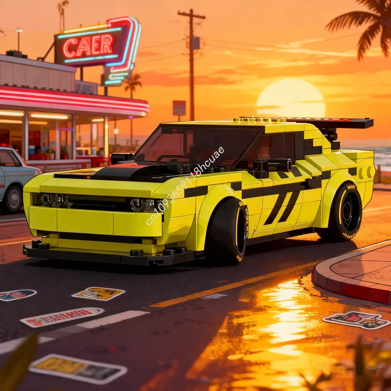 306pcs MOC Dodge Challenger SRT City Champions Model Building Toy Blocks Construction DIY Idea Christmas Gift Education Birthday
306pcs MOC Dodge Challenger SRT City Champions Model Building Toy Blocks Construction DIY Idea Christmas Gift Education Birthday