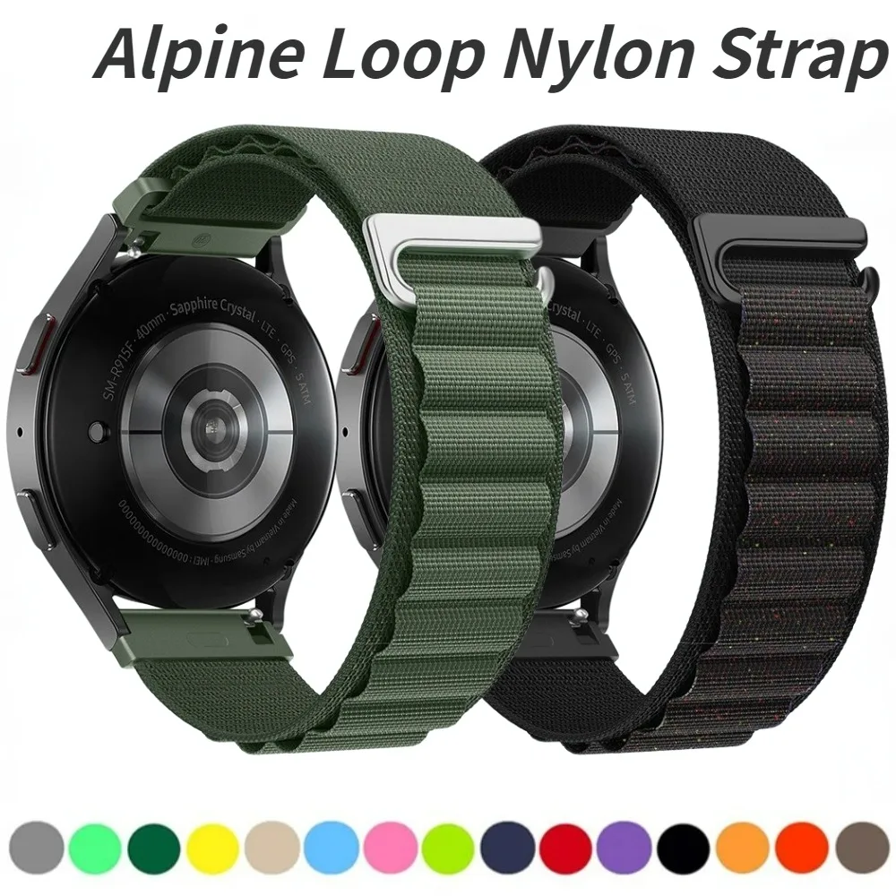 22mm 20mm Alpine Loop Band for Samsung Galaxy Watch 7/6/5/4/3 Nylon Strap for Huawei Watch 5/GT6/GT5/GT4 3 Pro/Amazfit GTR 4/GTS
22mm 20mm Alpine Loop Band for Samsung Galaxy Watch 7/6/5/4/3 Nylon Strap for Huawei Watch 5/GT6/GT5/GT4 3 Pro/Amazfit GTR 4/GTS
