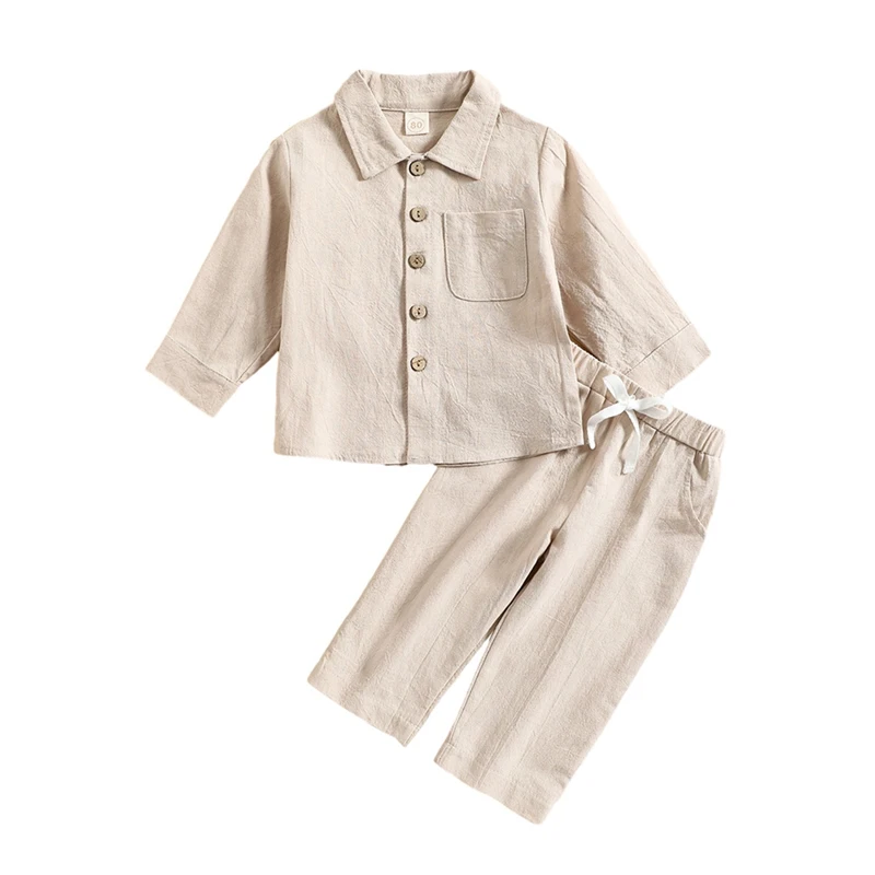 Summer Children Boys Long Sleeve Pants Suit Casual Soft Breathable Two-Piece Boys Cotton Linen Suit
Summer Children Boys Long Sleeve Pants Suit Casual Soft Breathable Two-Piece Boys Cotton Linen Suit