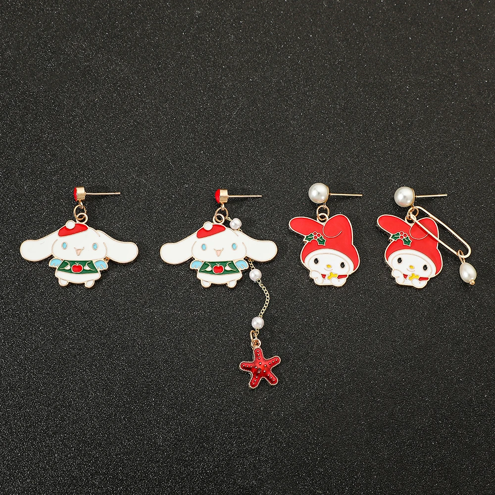 Новые Мультяшные серьги Sanrio в стиле My Melody Cinnamoroll, милые серьги для кампуса Для Девочек, Молодежные красивые серьги для девочек, подарок 
Новые Мультяшные серьги Sanrio в стиле My Melody Cinnamoroll, милые серьги для кампуса Для Девочек, Молодежные красивые серьги для девочек, подарок
