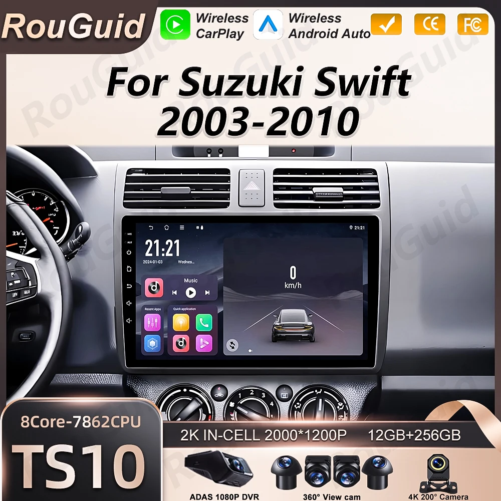 Android 16 Auto Car Radio For Suzuki Swift 2003 -2010 Wireless Carplay Multimedia Player DSP GPS Navigation 5G Wifi Touch Screen
Android 16 Auto Car Radio For Suzuki Swift 2003 -2010 Wireless Carplay Multimedia Player DSP GPS Navigation 5G Wifi Touch Screen