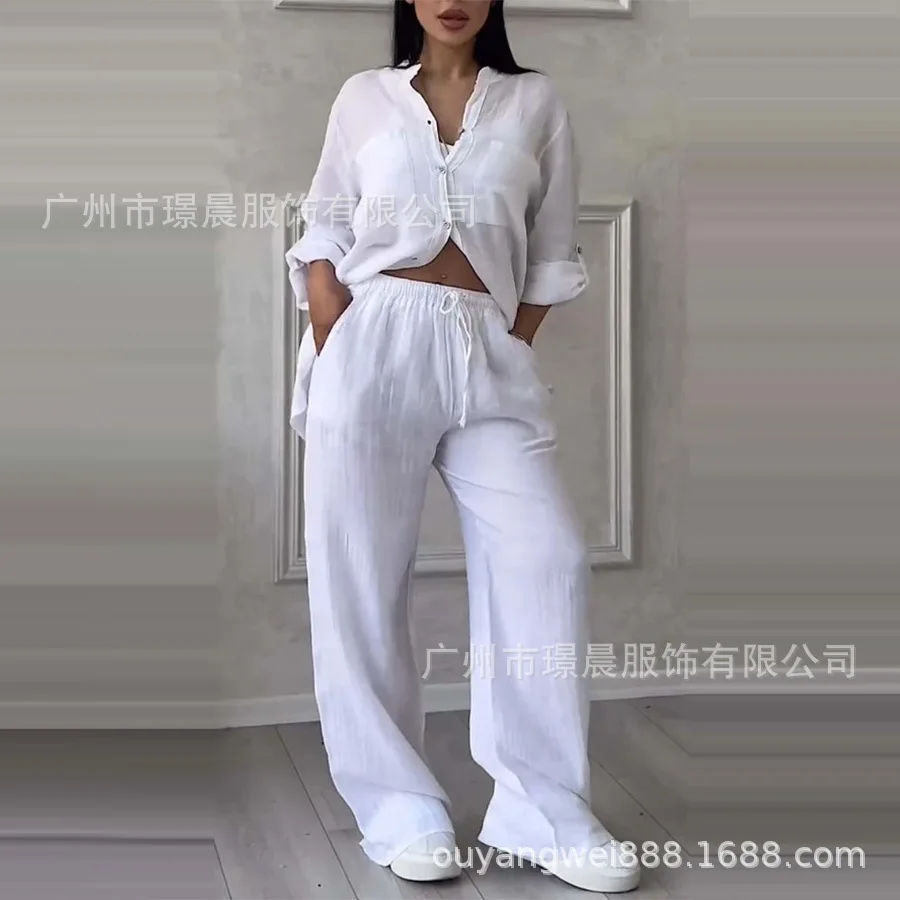 Long-sleeved Cardigan, Top And Trousers Two-piece Set 2025 Fashion High Street Women's Clothing Spring And Autumn New Pocket Dra
Long-sleeved Cardigan, Top And Trousers Two-piece Set 2025 Fashion High Street Women's Clothing Spring And Autumn New Pocket Dra